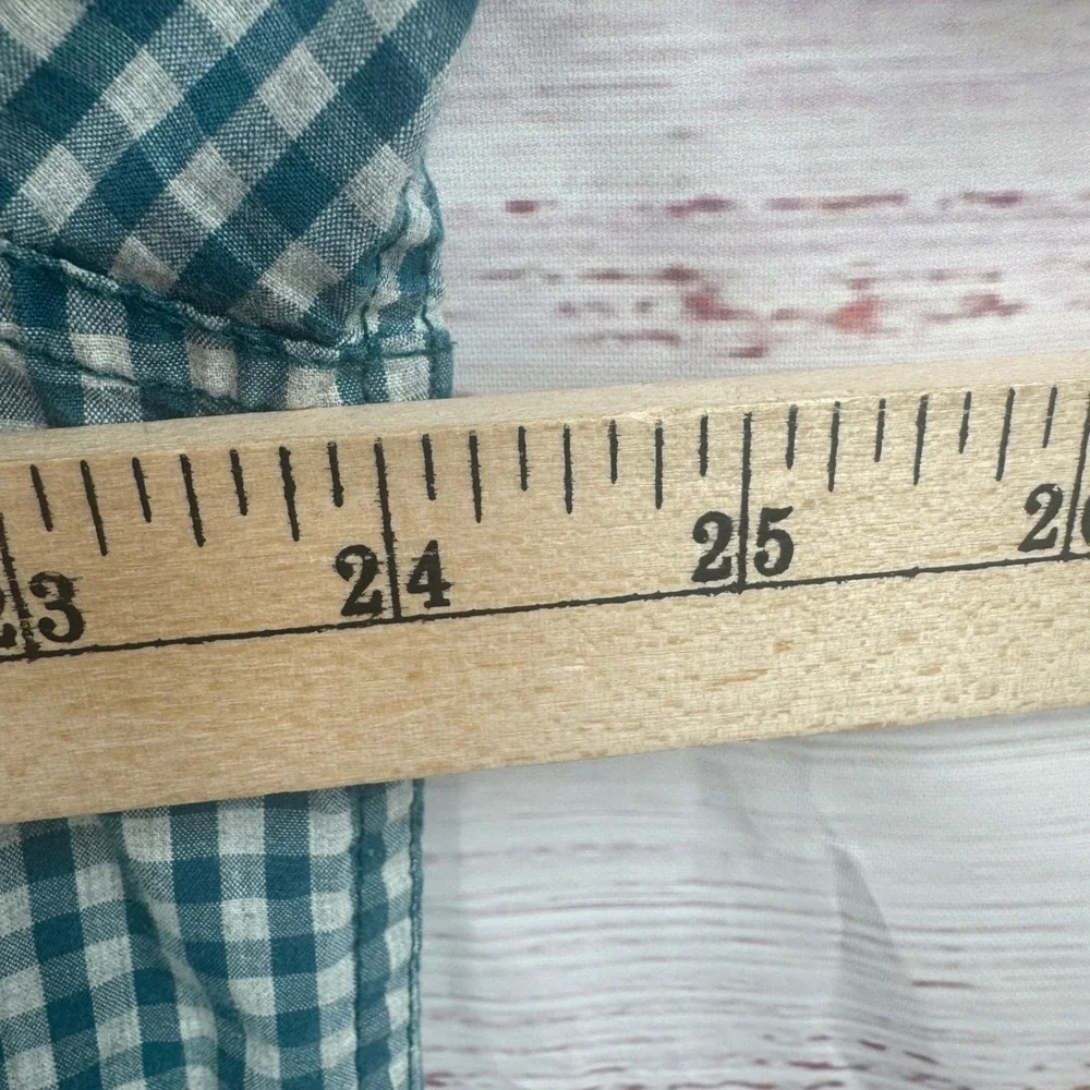 The North Face Shirt Mens Size XL Gingham Plaid Short Sleeve‎ Button Up Casual
